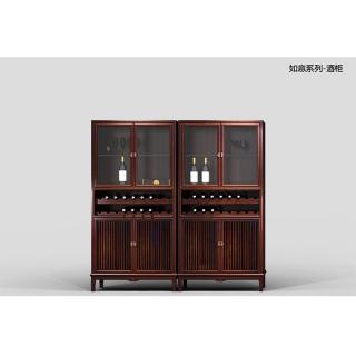 如意系列-酒柜 材质 非洲紫檀 规格 2002x450x1980  